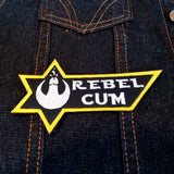Rebel Cum Star Wars parody embroidered patch.