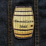 Cask of Amontillado embroidered patch, based on the short story by Edgar Allan Poe.