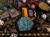 Critical Hits d20 Waterpipe Embroidered 5.5" inch Iron On/Sew On Patch