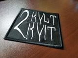 2 Kvlt 2 Kvit 3.5" inch Iron On/Sew On Embroidered Patch