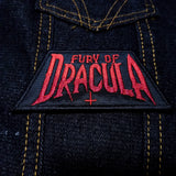 Embroidered patch inspired by the classic boardgame Fury of Dracula.