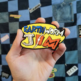 Embroidered patch for the classic video game Earthworm Jim.