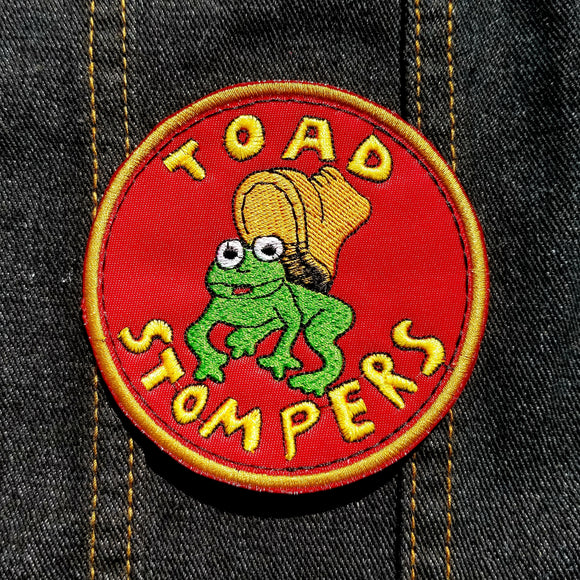 Toad Stompers movie reproduction embroidered patch from Hell Comes to Frogtown.