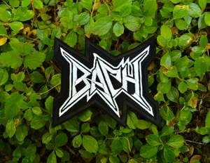 A collection of heavy metal style embroidered patches for classical composers available from Thread By Dawn, including Bach, Beethoven, Brahms, Chopin, Mozart, Tchaikovsky, Vivaldi, and Wagner.