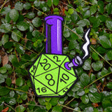 Critical Hits d20 Waterpipe Embroidered 5" Iron On/Sew On Embroidered Patch