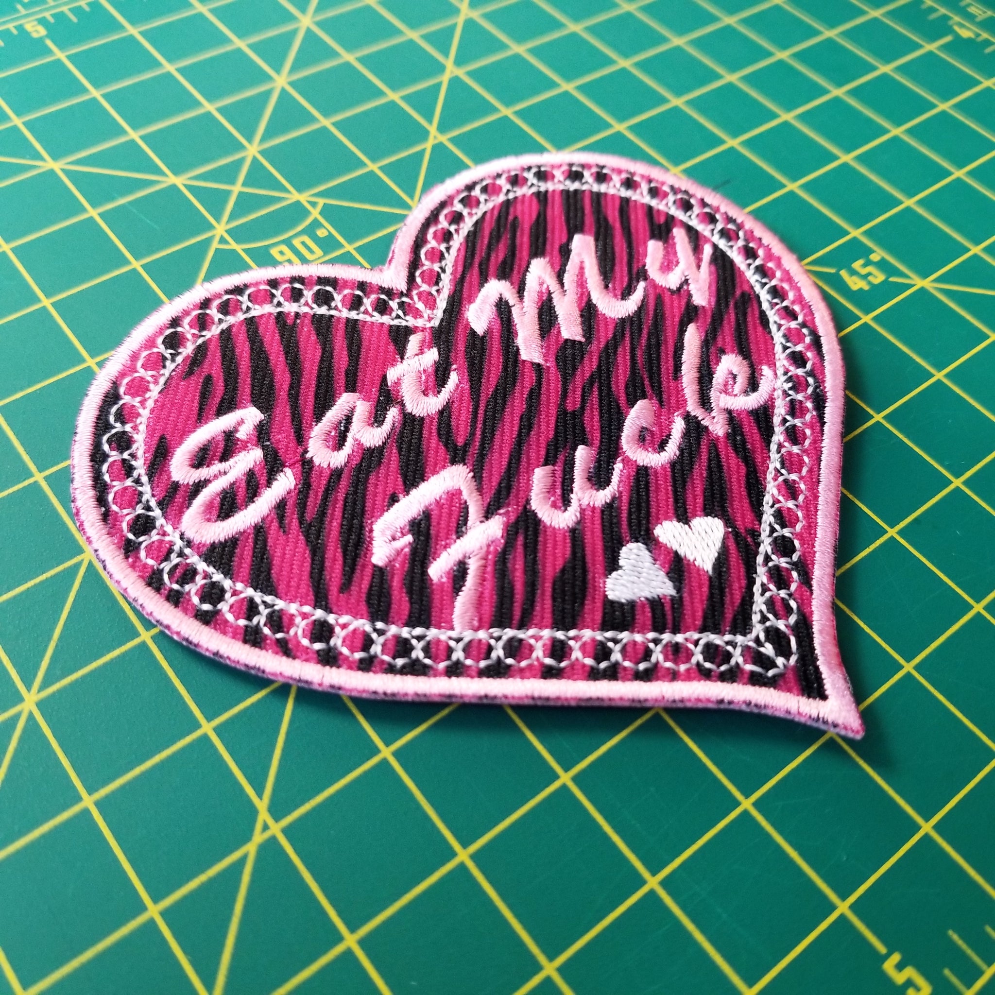 2 X Pink Iron On Patches