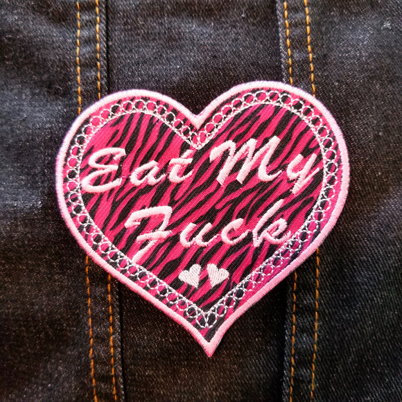 Eat My Fuck Embroidered 4 inch Iron On/Sew On Patch