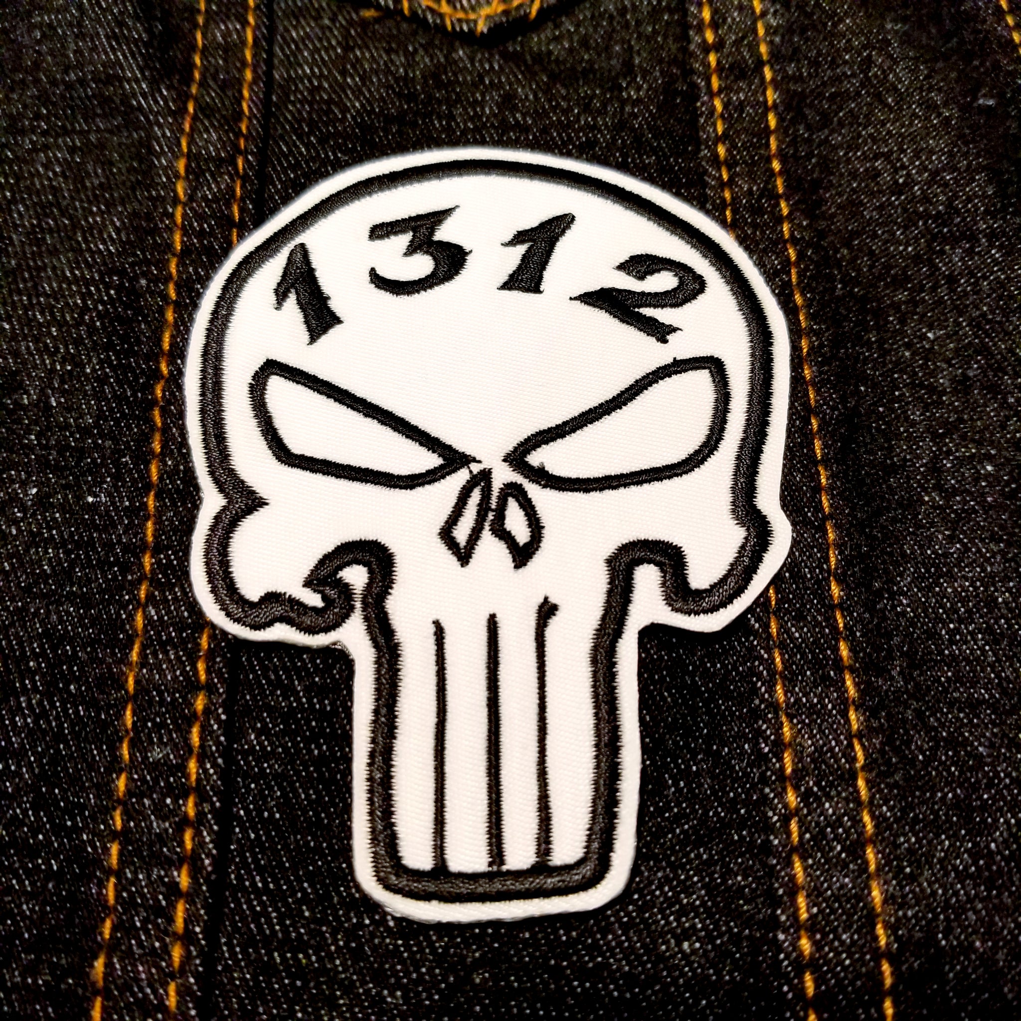ACAB/1312 Punisher Symbol 4 Sew/Iron-on Embroidered Patch